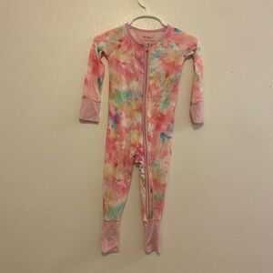 Colorful Tie-Dye little Sleepies bamboo zippy